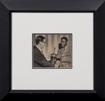 Jackie Robinson Autographed Framed Photograph (JSA & Beckett)